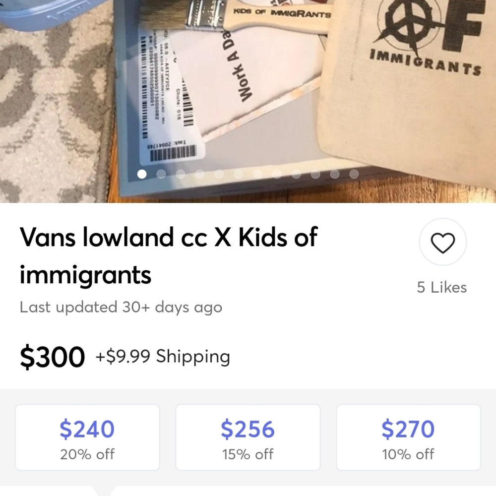 Kids of immigrants vans shoes